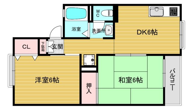 【間取り】 | セジュール日野Ⅱ