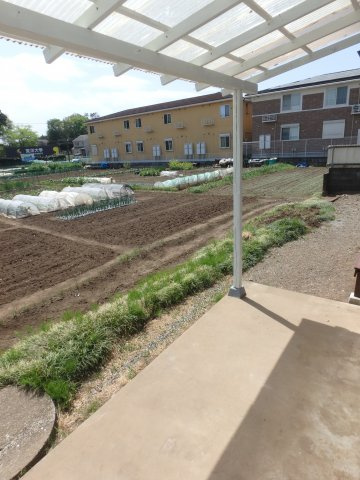 天沼新田191-7　貸家の展望|室内からの眺め。屋根付きで洗濯物などにも。