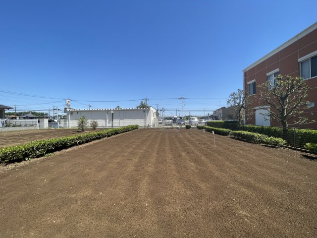 川越市笠幡　売地の外観|現地（2023年4月）撮影　土地面積１２１坪！建築条件なし！