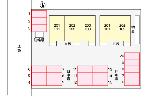 パインツリー２１　Ａの駐車場