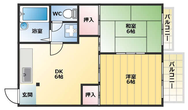 【間取り】 | フェリスマンションⅡ