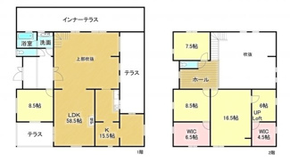【間取り】 | 大津市北小松1552-5　戸建