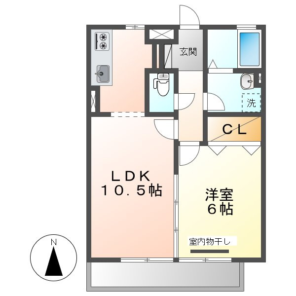 ソレイユ水江の間取り