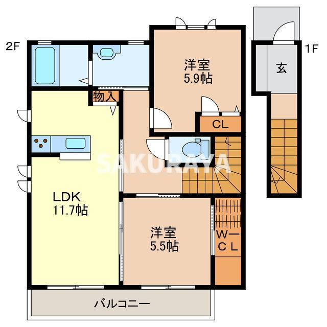 グリーンハーブの間取り