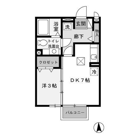 【間取り】 | ヘイスティング A | ヘイスティング