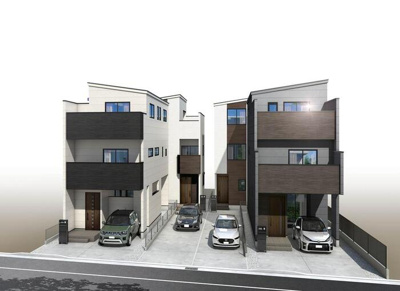【外観パース】 | 西宮市　宮前町　新築戸建　7号地