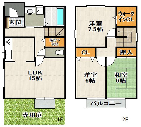 堀古タウンハウスの間取り