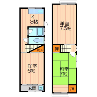 【間取り】 | 大久保町5丁目貸家