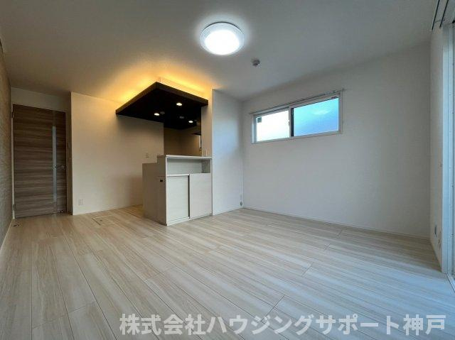 明石市大久保町大窪のアパートの居間・リビング