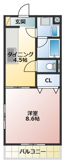 【間取り】 | ヴィラ・コパン | 使いやすい間取りです。