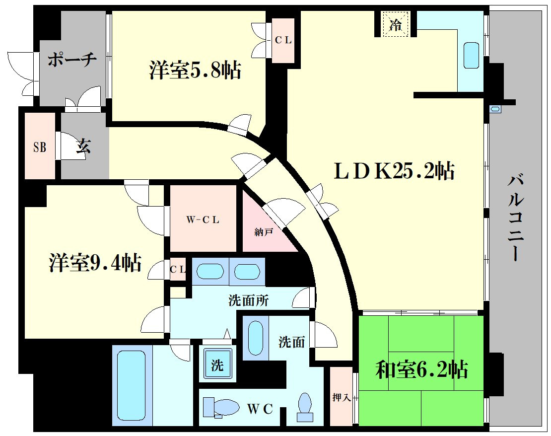 ロイヤルパークスなんばの間取り