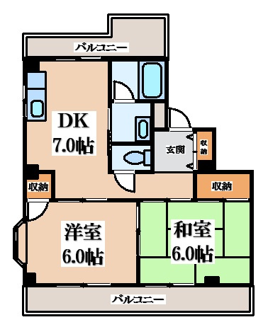 【間取り】 | サンライフ若江東