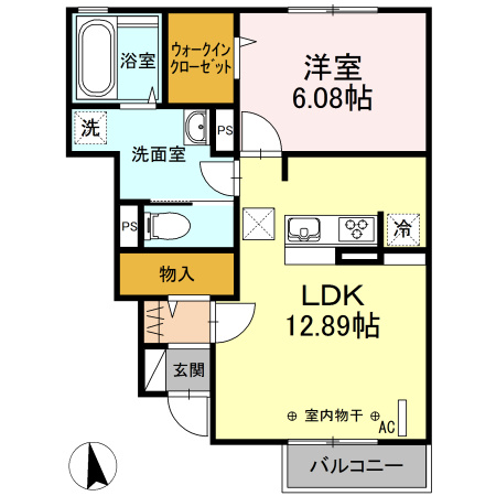 サンハウス梅津の間取り