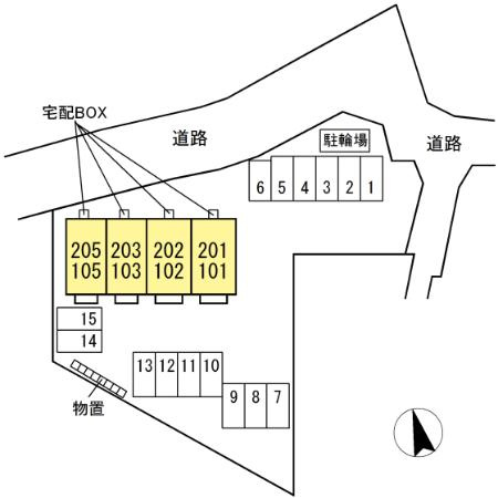 グラン・コンフォール わたすげの区画図