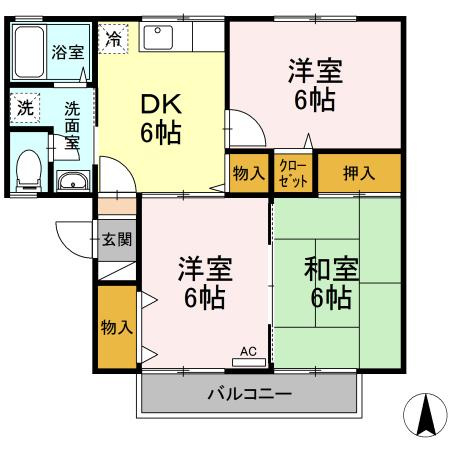 ロイヤルガーデン吉倉 Ｄの間取り