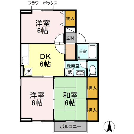 ロイヤルガーデン吉倉 Ｃの間取り