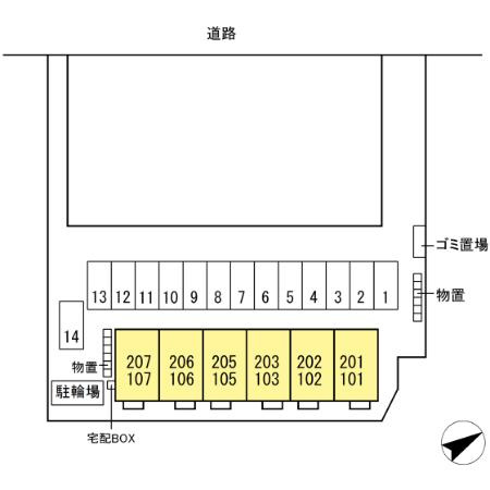 Ｄ－ｒｏｏｍ椿の区画図