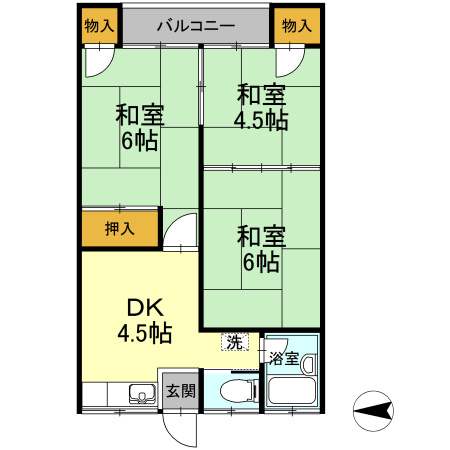小倉寺コーポの間取り