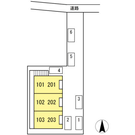 小倉寺コーポの区画図