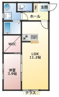 Prevoyance（プレヴォワイアンス）久留米駅西【キャッシュバック対象物件】の間取り