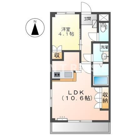 一宮市小信中島字東鵯平のアパートの間取り|間取図