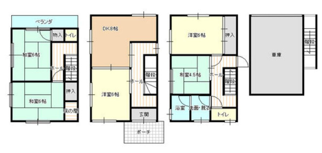 【間取り】 | 富田林市富田林町貸家