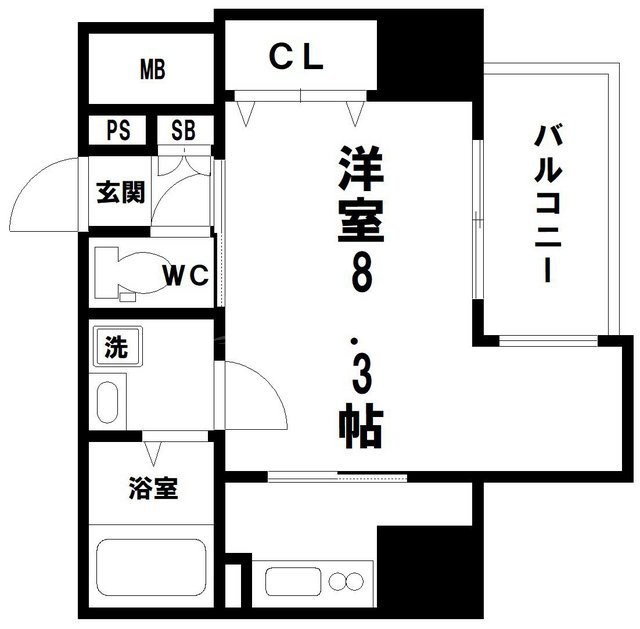 エステムコート心斎橋ＥＡＳＴⅢエクシードの間取り
