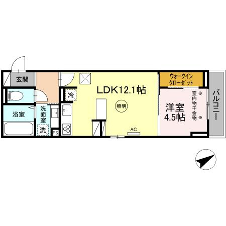 D-room椿の間取り