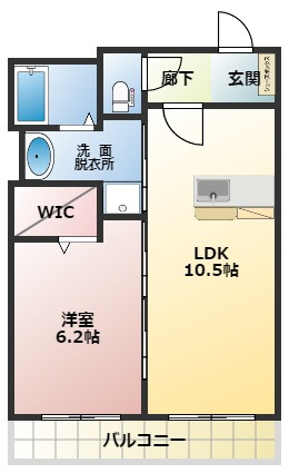 H.I.Liebeの間取り|※間取りは反転しています。