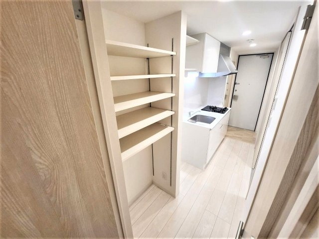 船橋市前原西２丁目の賃貸マンションのその他|冷蔵庫置場の上部とその横にも収納スペース