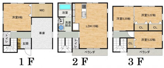 【間取り】 | 大東市諸福3丁目　戸建 | 2580万円、4LDK、土地面積55.31㎡、建物面積110.15㎡　平成23年築で約3帖のウォークインクローゼットを備えた収納豊富な間取りです。2024年には全室クロス張替済みで、室内もお綺麗です。