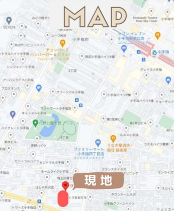 仲介手数料無料　ヴィルヌーヴ小手指の地図