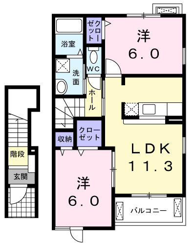 プロムナードⅠの間取り