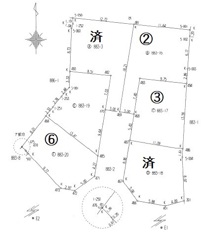加古川市加古川町稲屋（全7）土地3号地の土地図|約41.43坪です。