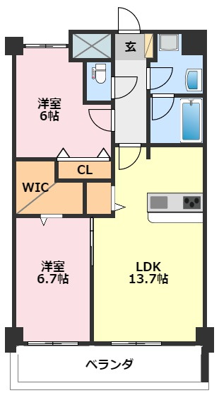 アンクレージュの間取り