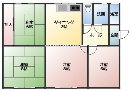 藤岡市藤岡　中古250の間取り|間取図