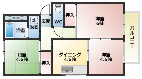 【間取り】 | グリーンヒルＣ棟