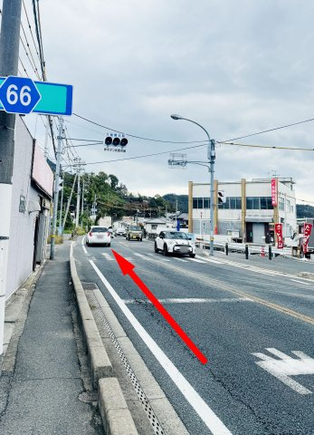 呉市天応宮町　新築一戸建て（全3棟）の周辺|物件への行き方①
国道31号線を南東へ、大屋橋北詰信号を過ぎ大屋大川を越えた所を左折