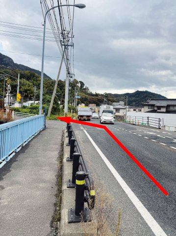呉市天応宮町　新築一戸建て（全3棟）の周辺|物件への行き方②
大屋大川を越えた所を左折後、踏切を渡り県道66号を直進