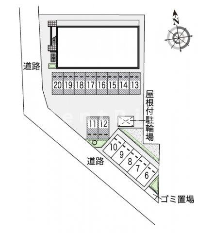 稲沢市祖父江町森上本郷八のアパートの駐車場