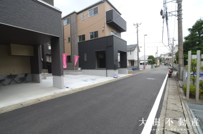 【前面道路含む現地写真】 | 海老名市国分南3丁目　新築一戸建て　全4棟　【仲介手数料無料】 | 海老名市を中心に地域密着で営業♪不動産のことなら「大樹不動産」へ