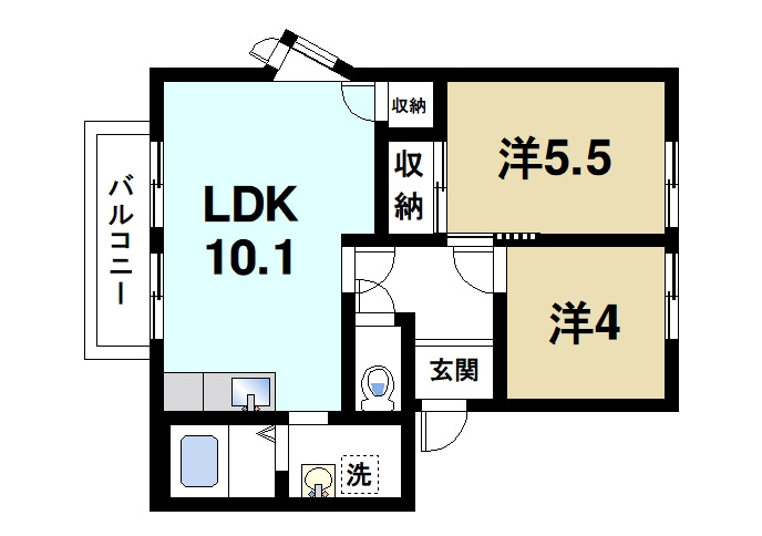 フジテラスの間取り|2LDKへリフォーム予定