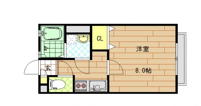 【間取り】 | ウエストヒル開生（河内永和賃貸） | 間取りです