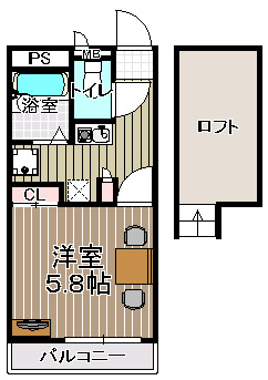【間取り】 | レオパレスエルザ１