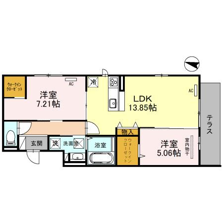 エヌプレミールの間取り