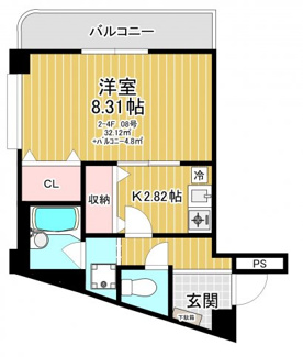 【間取り】 | ラ・プルミエール | ラ・プルミエール　２０８号室