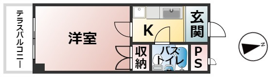 信開ドムス舞崎107号室（中古マンション）の間取り