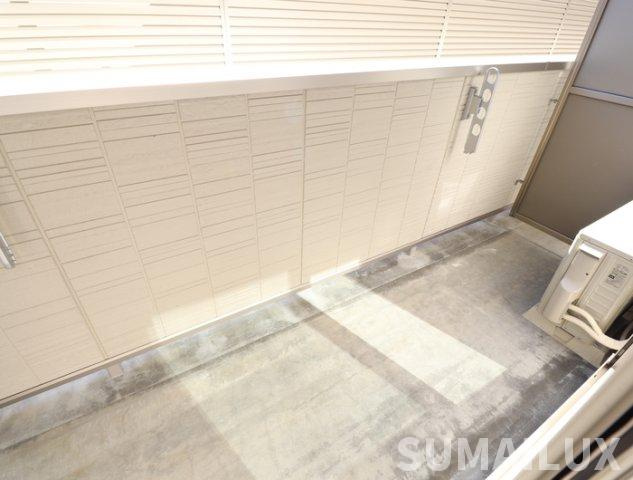 熊本市南区八幡５丁目のアパートのバルコニー