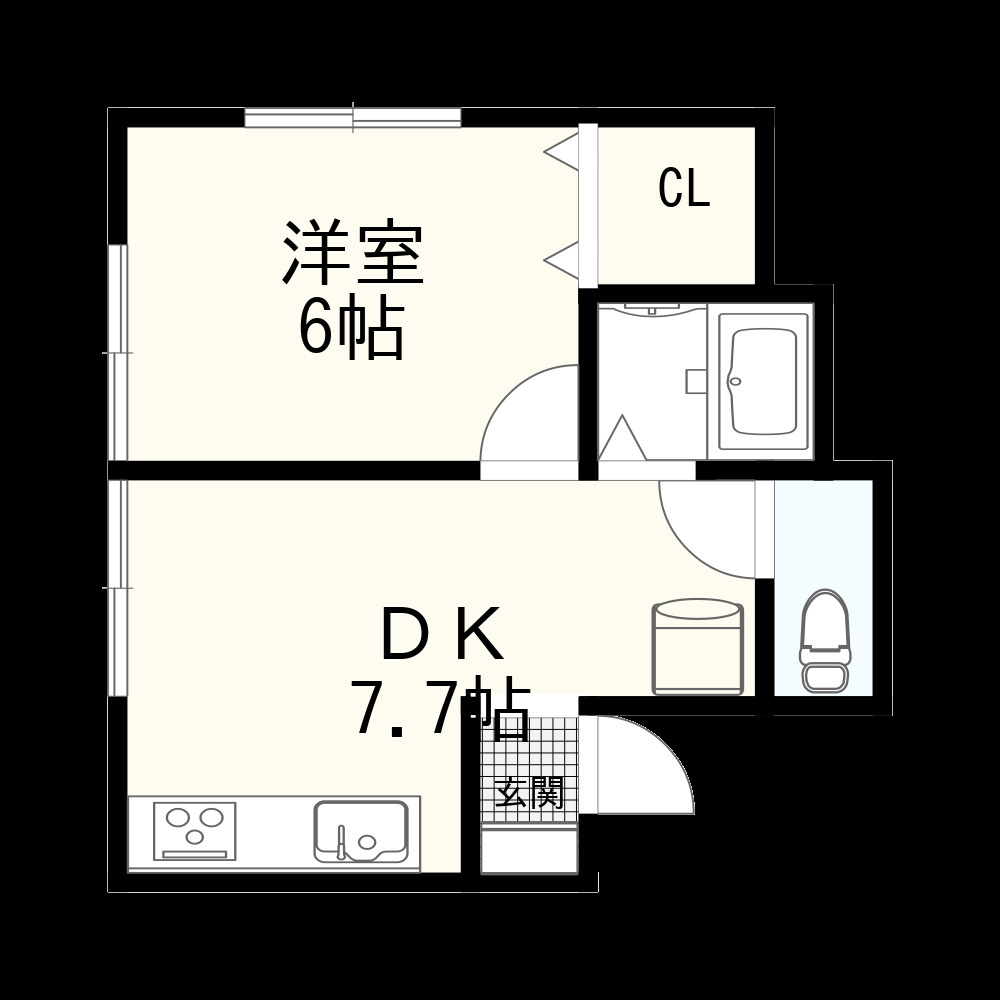 プレゼンス浜の宮の間取り
