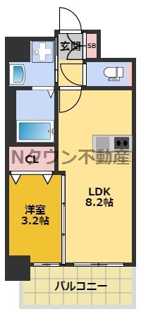 【間取り】 | メイクス今池02 | 間取りです。